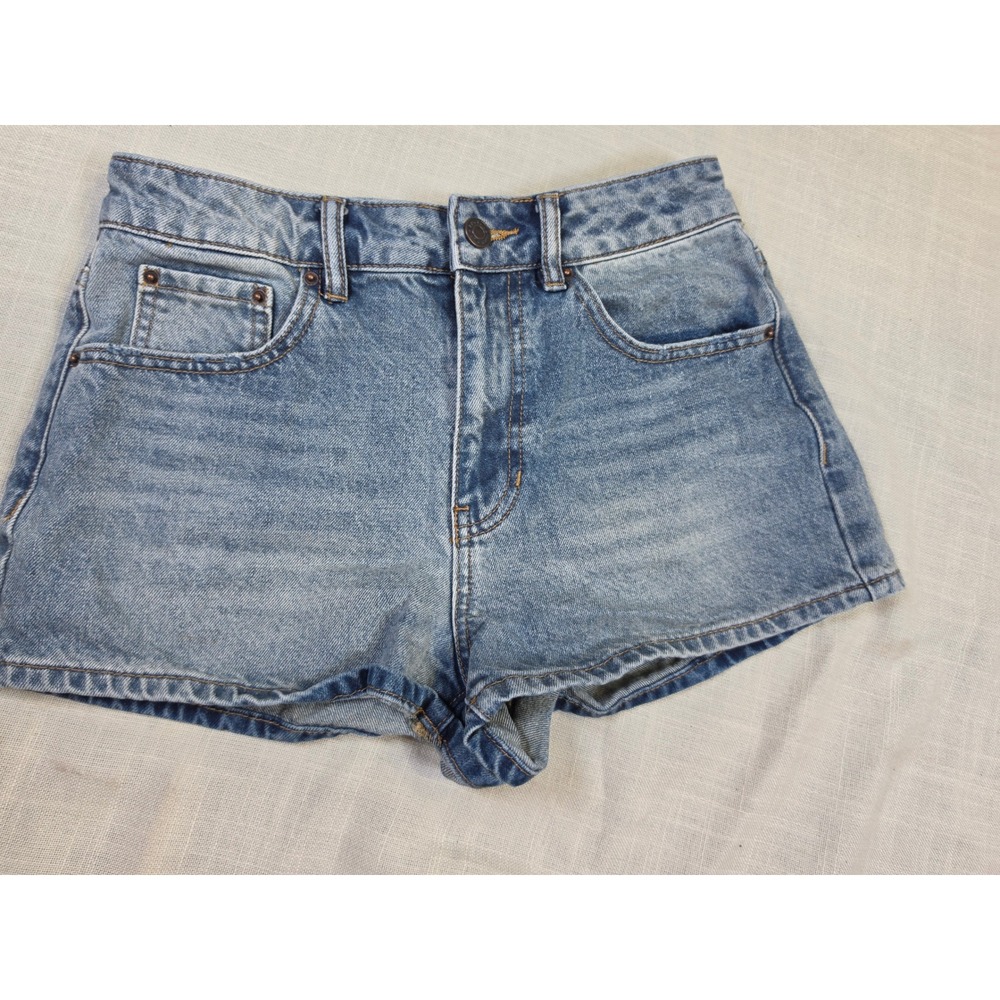 PacSun Pacific Sunwear Women Medium Wash High Waisted Denim Shorts Jort